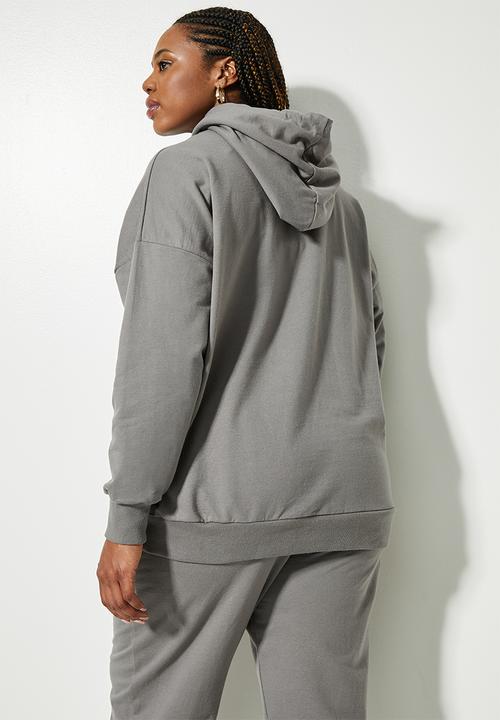 Superbalist - Longline hoodie - gunmetal grey