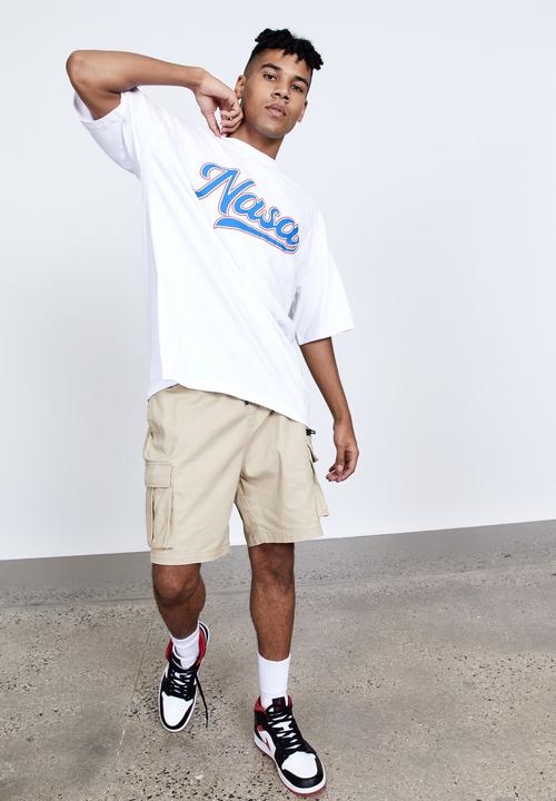 Factorie - Oversized nasa t shirt - lcn nas white/nasa script