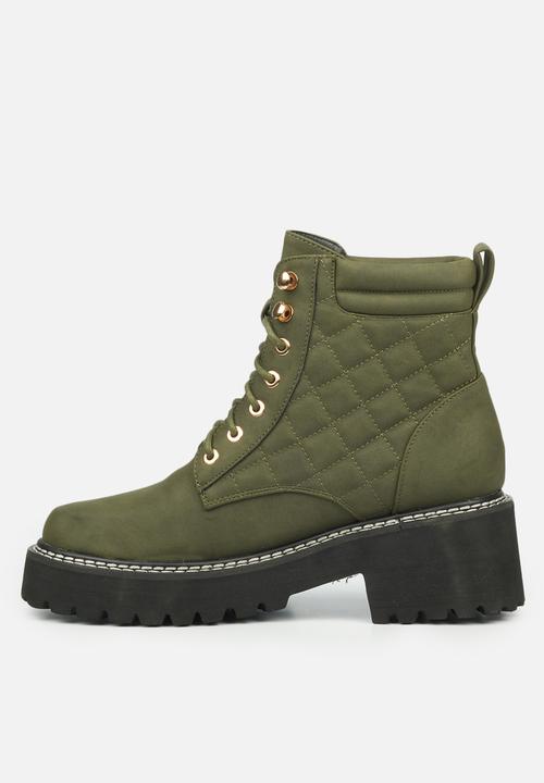 Rock & Co - Clash 1 lace up ankle boot - olive