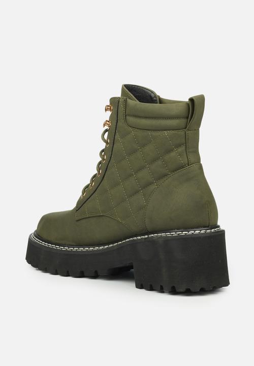 Rock & Co - Clash 1 lace up ankle boot - olive