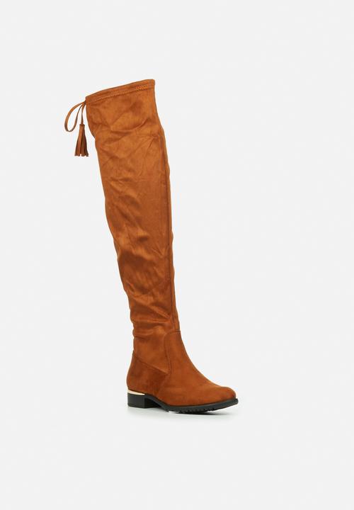 Miss Black - Hadar5 over the knee boot - tan