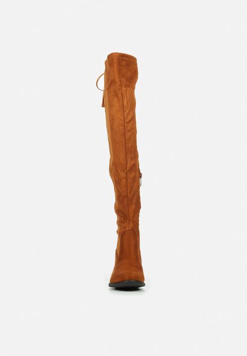 Miss Black - Hadar5 over the knee boot - tan