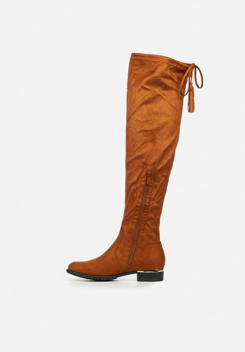 Miss Black - Hadar5 over the knee boot - tan