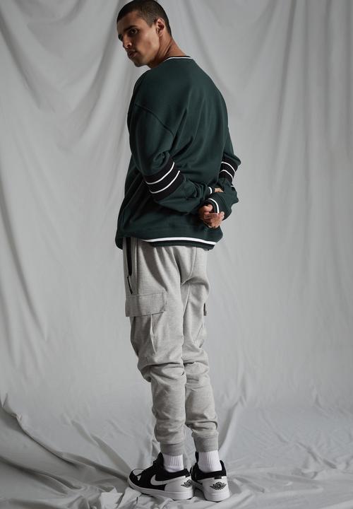 Factorie - Cargo tech track pant - light grey marle