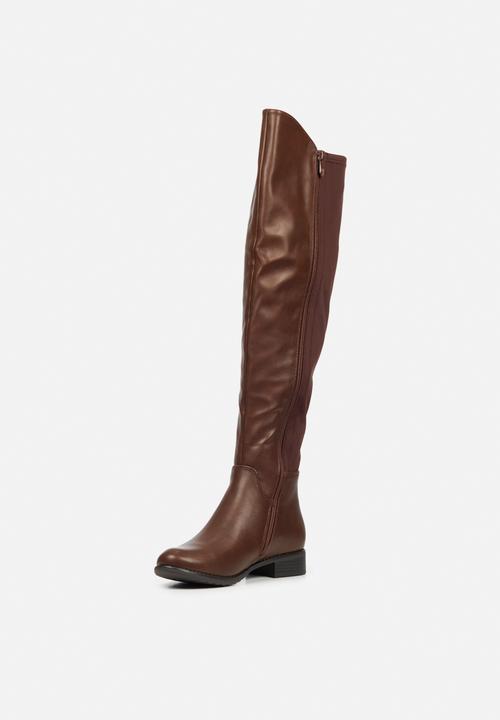 Miss Black - Hadar7 over the knee boot - chocolate