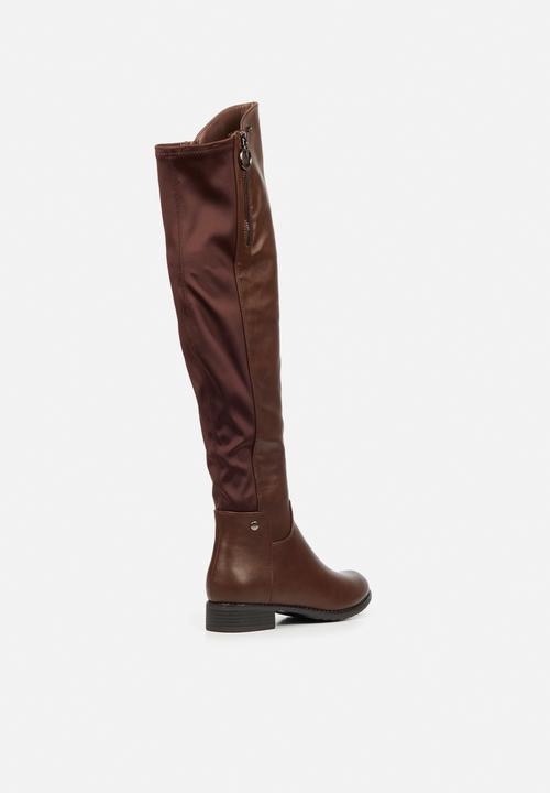 Miss Black - Hadar7 over the knee boot - chocolate