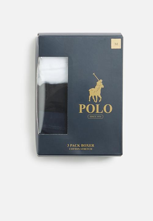 POLO - Men multi knit boxer 3pack - navy/white/black