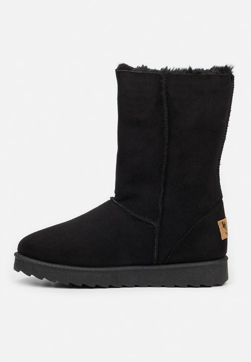 Butterfly Feet - Cozy 4 slipper boot - black