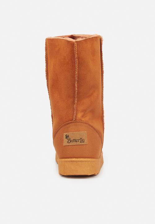 Butterfly Feet - Cozy 4 slipper boot - camel