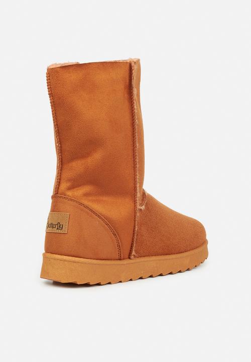 Butterfly Feet - Cozy 4 slipper boot - camel