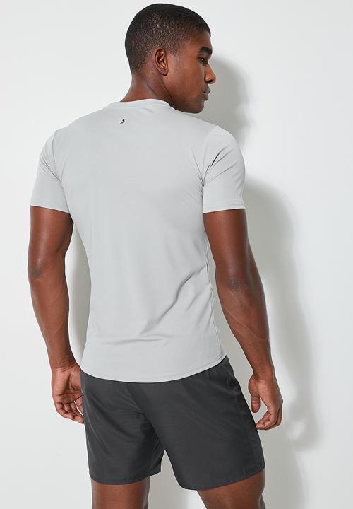 Superbalist - Curved hem sports tee - mid grey