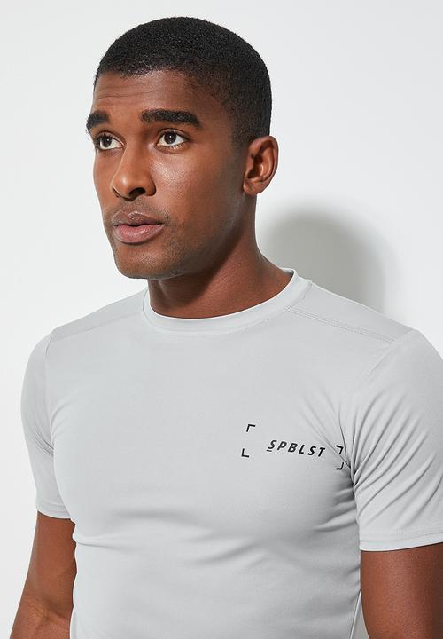 Superbalist - Curved hem sports tee - mid grey