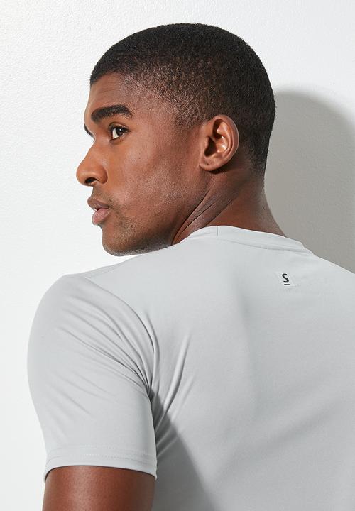 Superbalist - Curved hem sports tee - mid grey