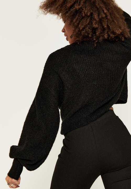 Supré  - Willow twist front knit - black