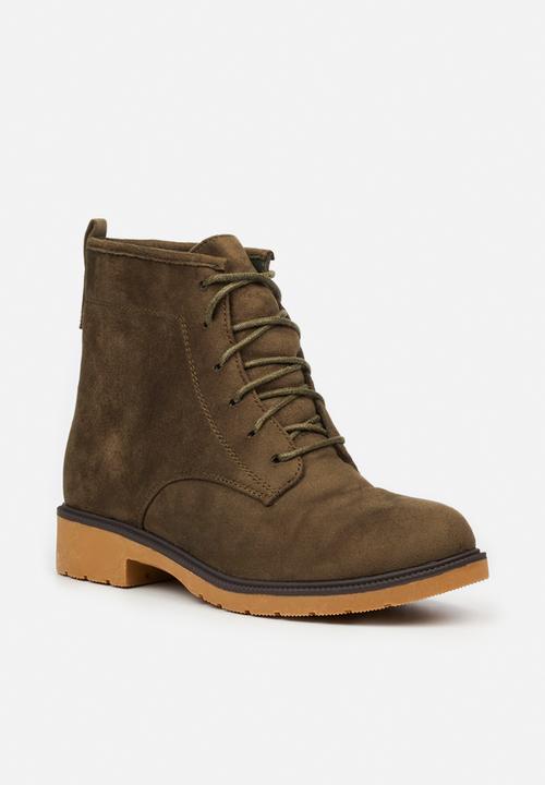 Butterfly Feet - Sussex 1  lace up ankle boot - olive