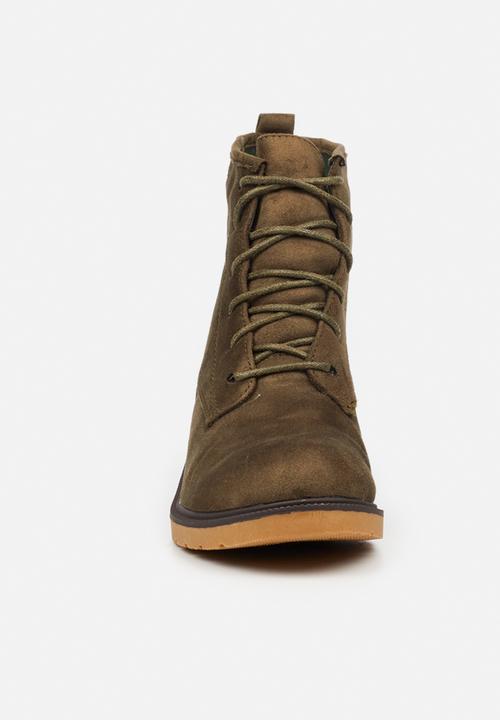 Butterfly Feet - Sussex 1  lace up ankle boot - olive