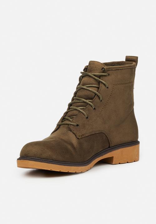 Butterfly Feet - Sussex 1  lace up ankle boot - olive