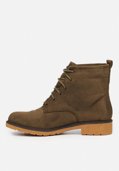 Butterfly Feet - Sussex 1  lace up ankle boot - olive