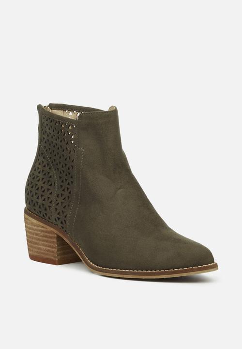 Miss Black - Cooper3 ankle boot - olive