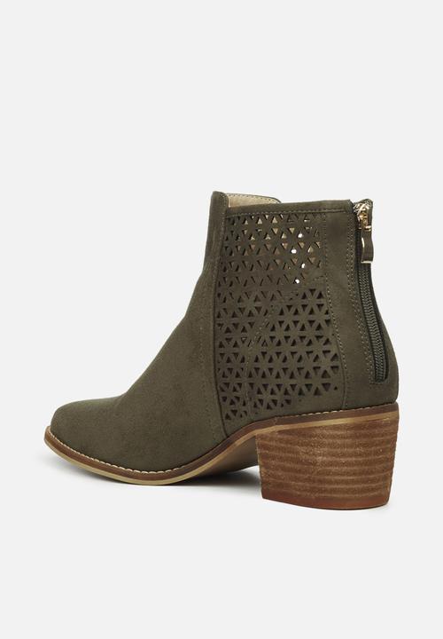 Miss Black - Cooper3 ankle boot - olive