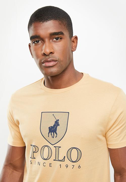 POLO - Cory Crest crew neck short sleeve tee - camel