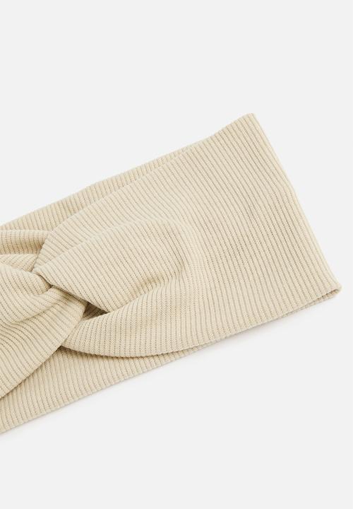 Superbalist - 2 pack headband set - cream & brown