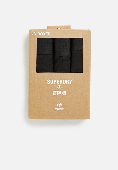 Superdry. - Boxer multi triple pack - black