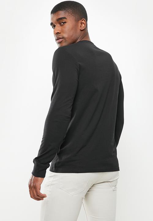 POLO - Men logo long sleeve tee - black