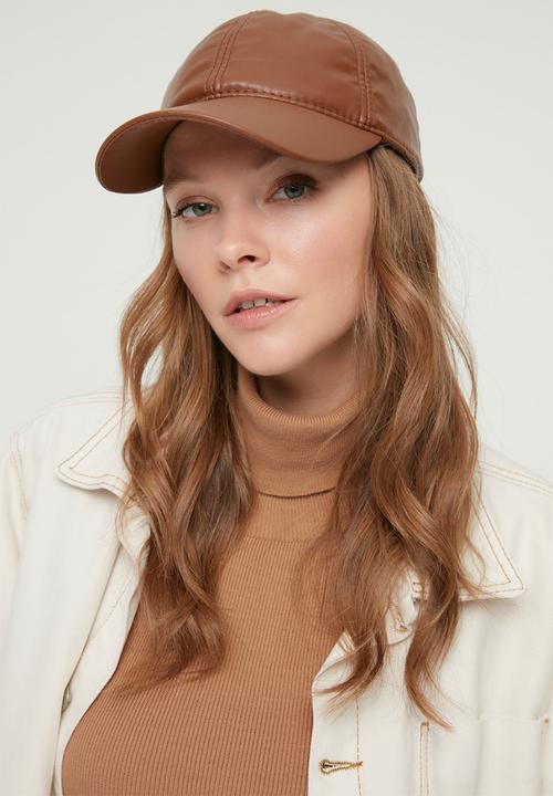 Trendyol - Pu peak cap - brown