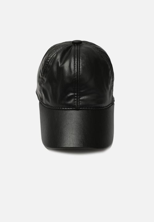 Trendyol - Pu peak cap - black