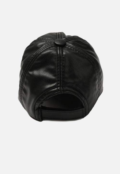 Trendyol - Pu peak cap - black