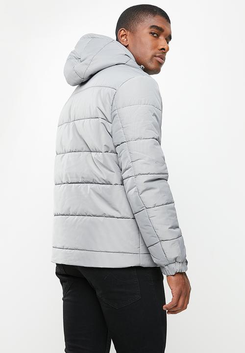 POLO - Mens printed puffer jacket - charcoal