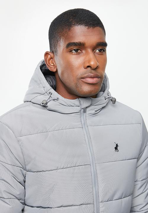 POLO - Mens printed puffer jacket - charcoal