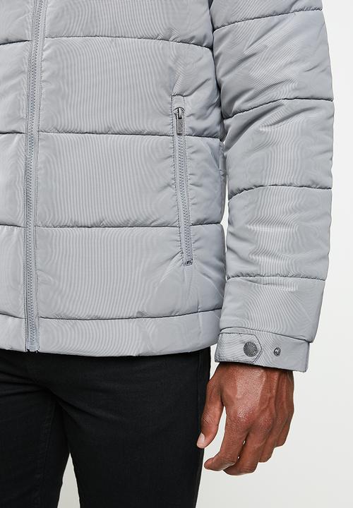 POLO - Mens printed puffer jacket - charcoal