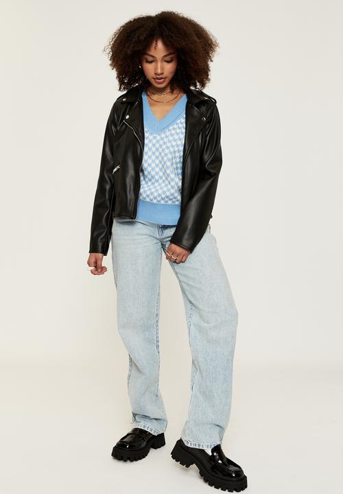 Supré  - Melissa knit vest - cali blue/houndstooth