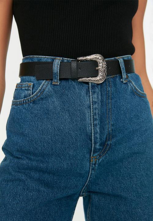 Trendyol - Western buckle two pack - black & brown