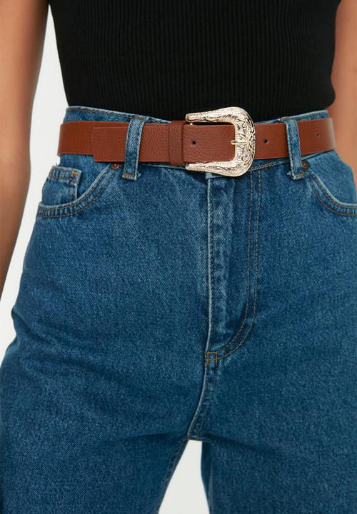 Trendyol - Western buckle two pack - black & brown
