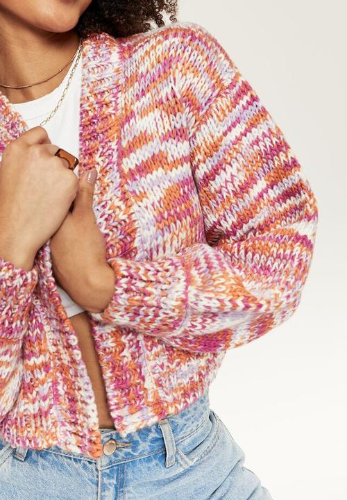 Supré  - Ellie multicolour knit cardigan - pink