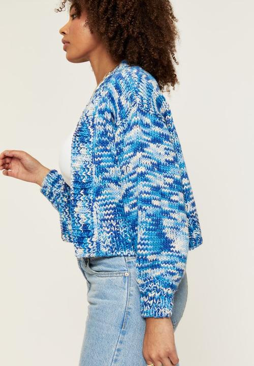 Supré  - Ellie multicolour knit cardigan - blue