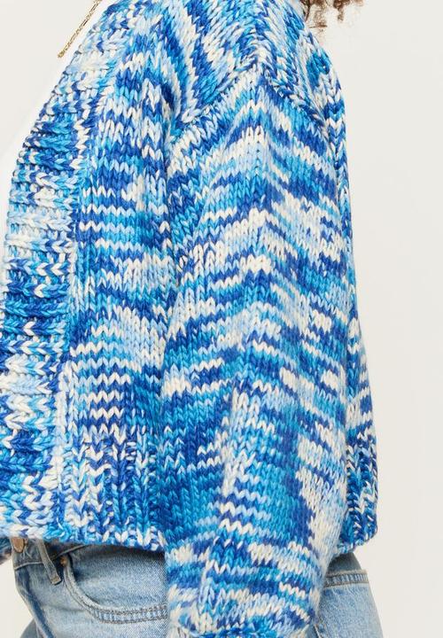 Supré  - Ellie multicolour knit cardigan - blue