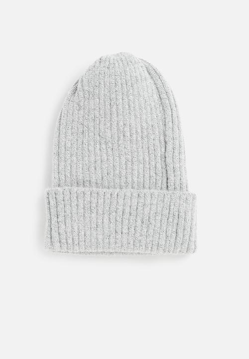 Superbalist - Knit ribbed beanie - grey