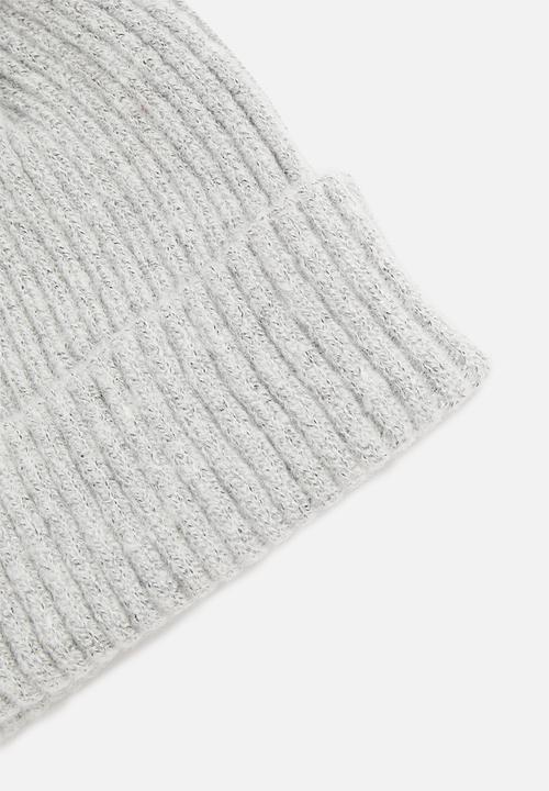 Superbalist - Knit ribbed beanie - grey