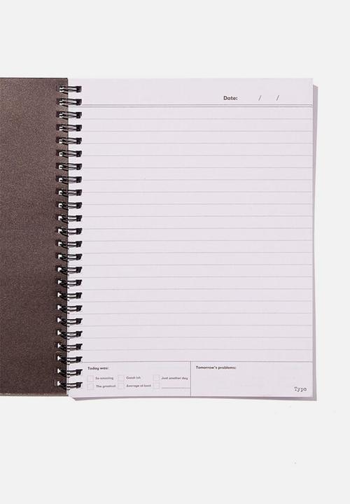 Typo - A5 spinout notebook recycled - abstract fem