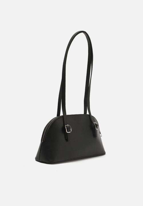 Trendyol - Faux leather half moon bag - black