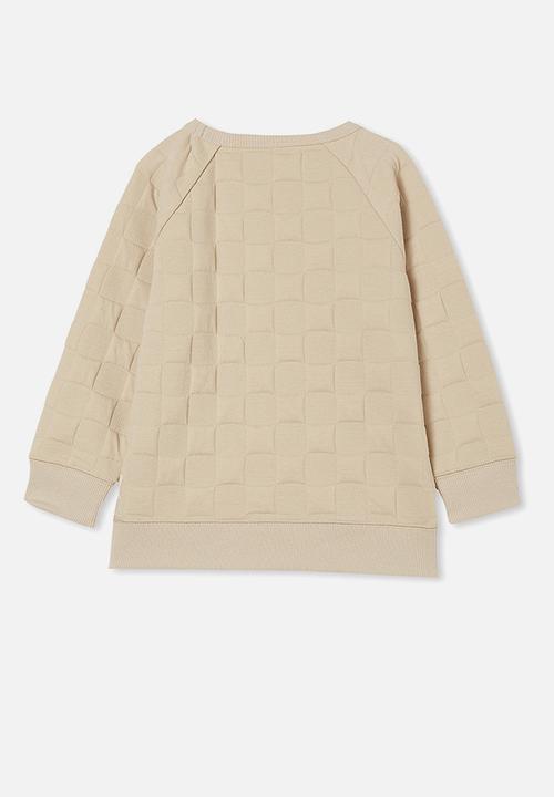 Cotton On - Casey raglan jacquard crew - rainy day