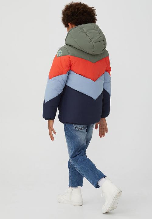 Cotton On - Frankie spliced puffer jacket - multi 