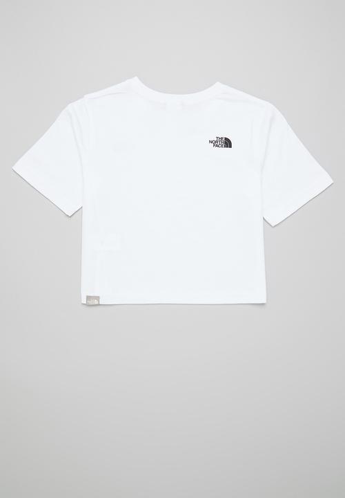 The North Face - Short sleeve simple dome cropped tee - white
