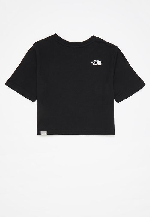 The North Face - Short sleeve simple dome cropped tee - black