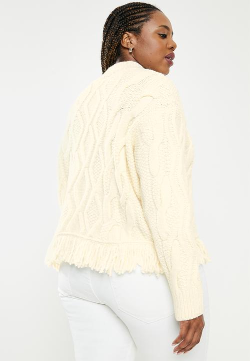MANGO - Plus sweater pony - cream