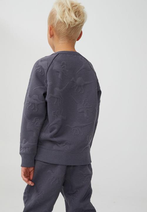 Cotton On - Corey trackpant - vintage navy/dinosaur jacquard